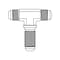 Tompkins Hydraulic Fitting-Stainless04MJ BLKD UNION TEE-SS SS-2703-04-04-04-FG - alternate 2